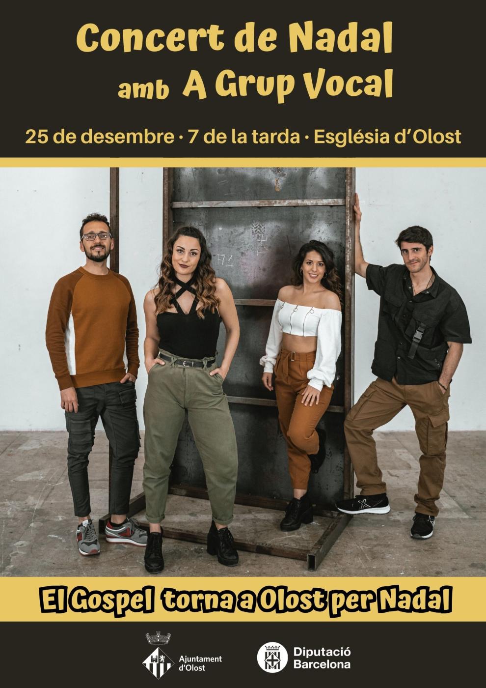 Nadal amb A Grup Vocal. Un Concert a guitarra i quatre veus molt especial.
